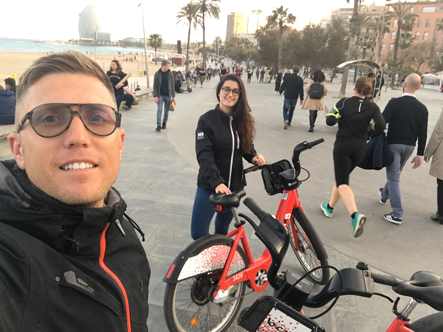 En bici por la Barceloneta
