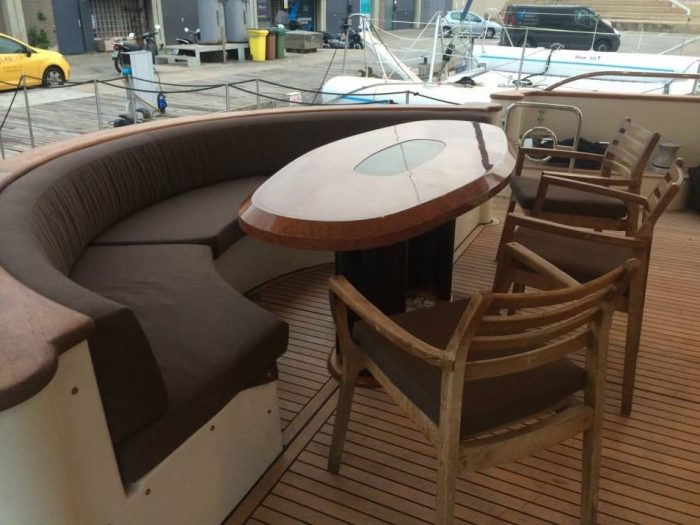 Luxury yacht stern