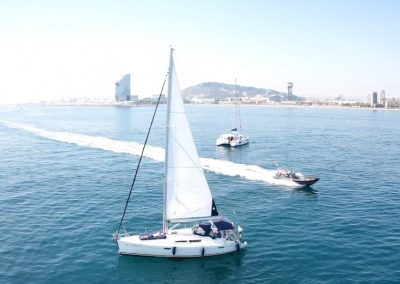 kind of boats barcelona drone