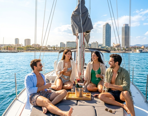 boat for 12 people barcelona