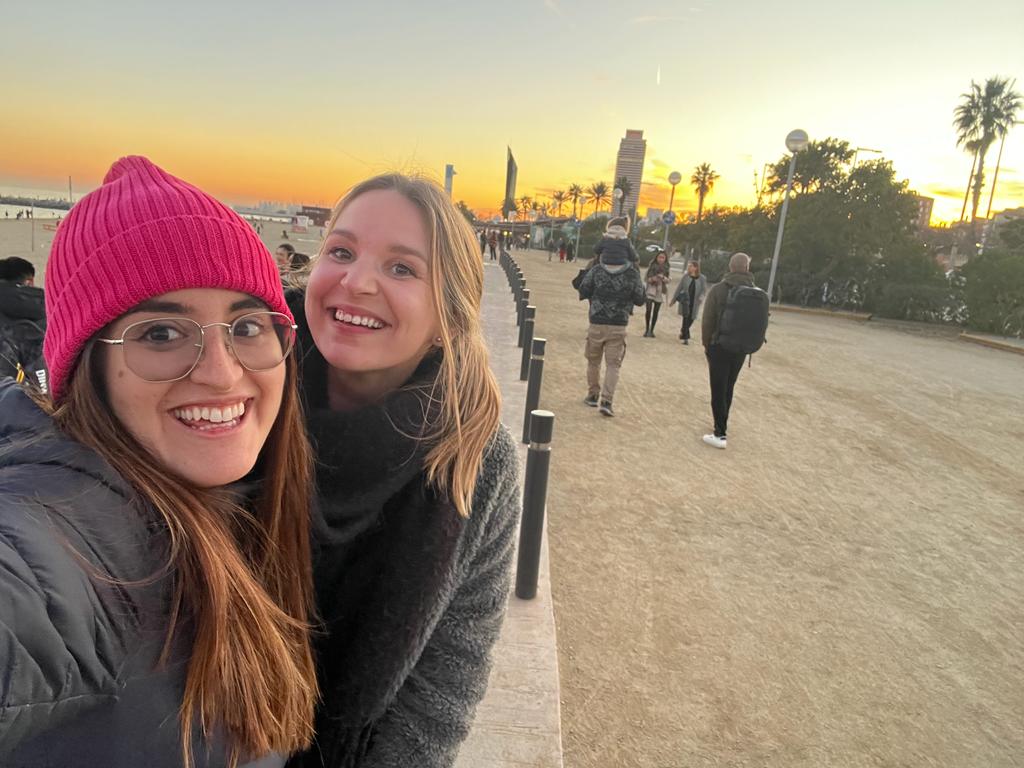 sunset barceloneta beach